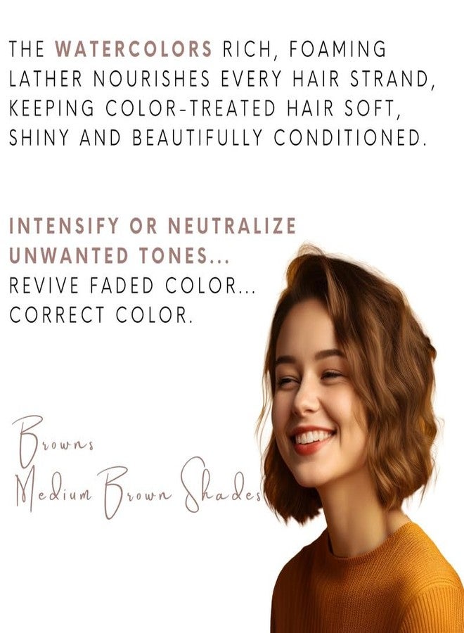 Watercolors Color Depositing Shampoo, Semi Permanent Hair Color 8.5 oz - COCOA - Image 2